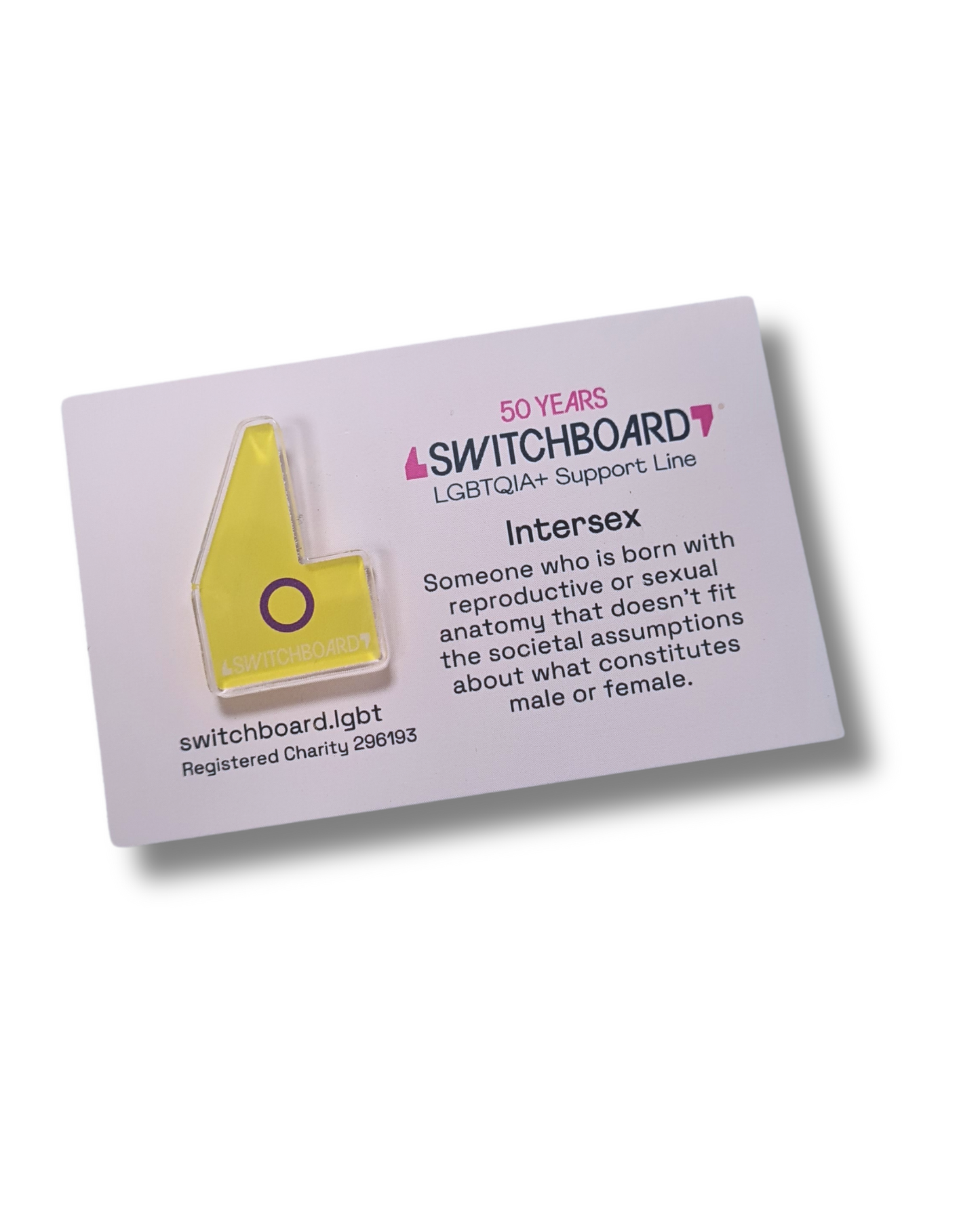 Intersex Acrylic Pin Badge
