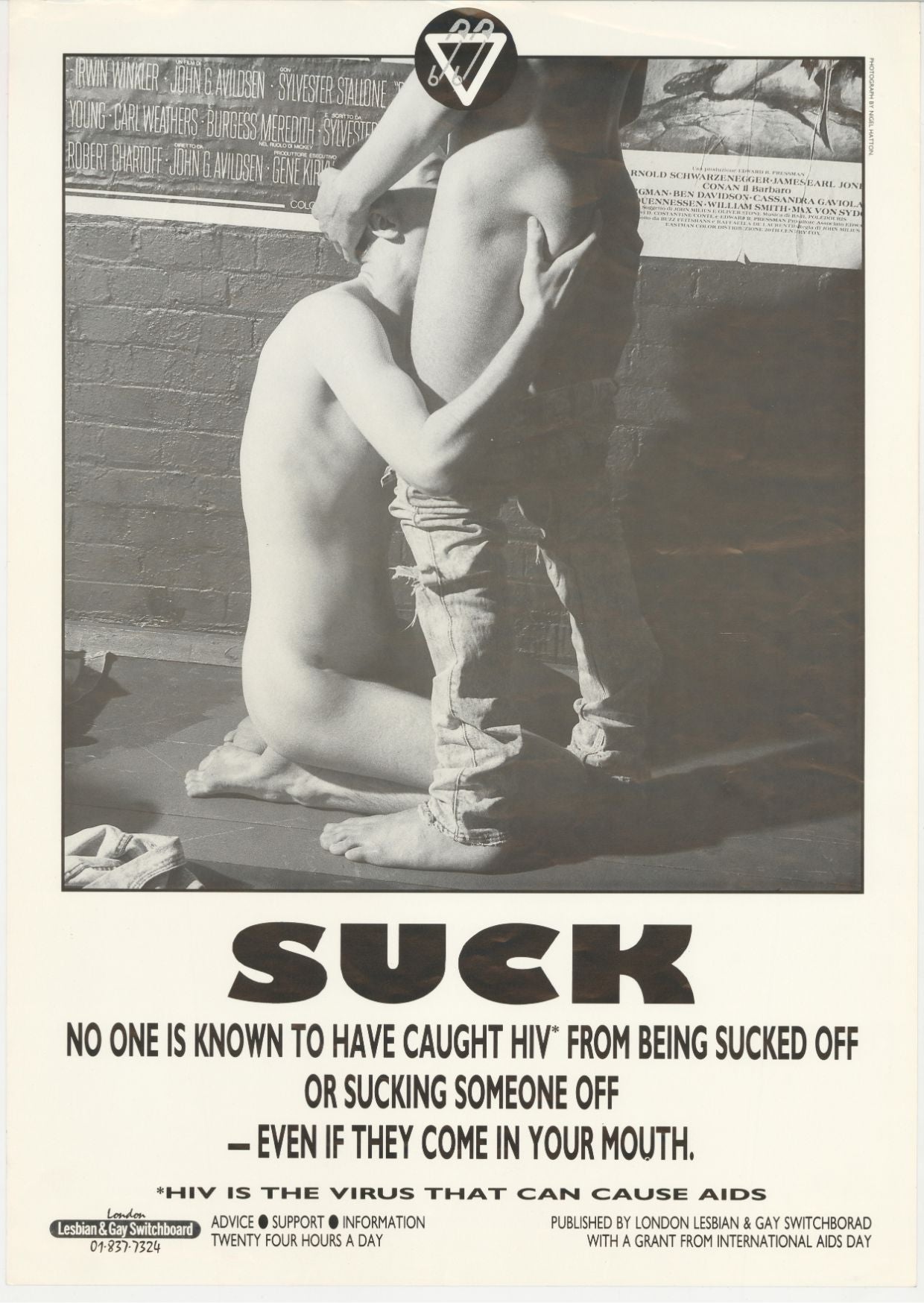 A2 Archival HIV/AIDS 'S*ck' Poster