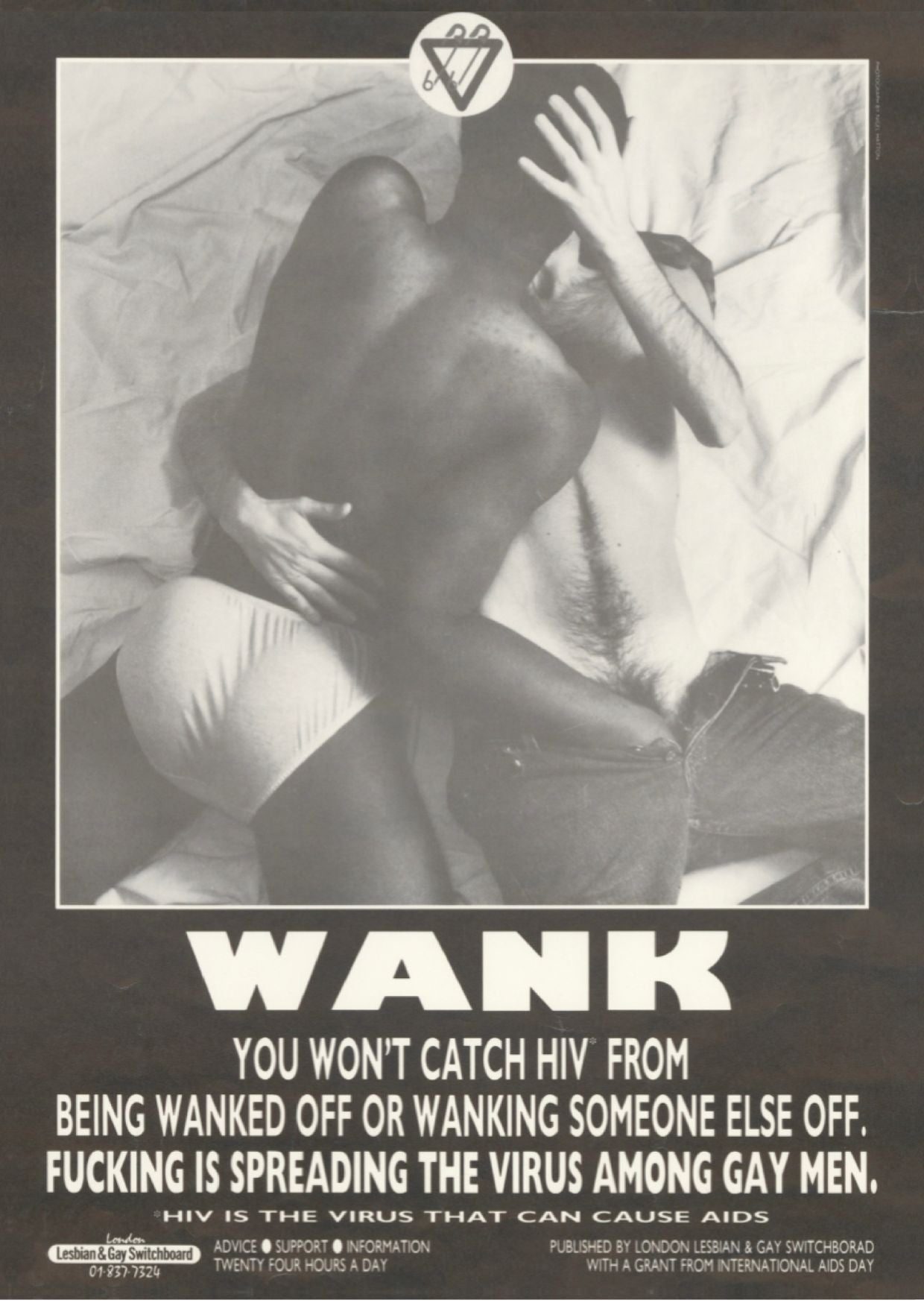 A2 Archival HIV/AIDS 'W*nk' Poster