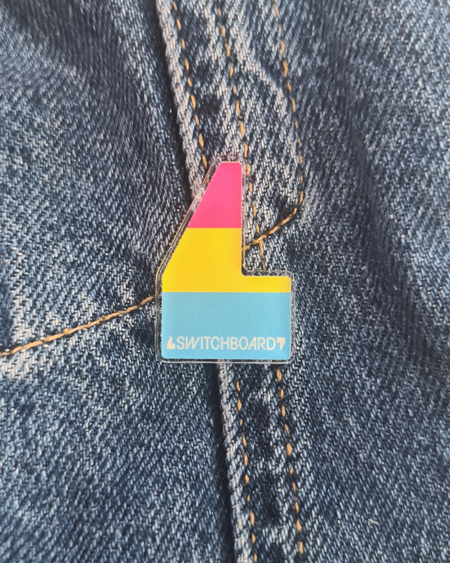 Pansexual Acrylic Pin Badge